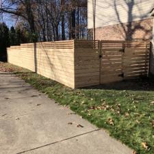 Horizontal wood privacy fence in Troy, MI