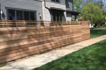 Wood fence