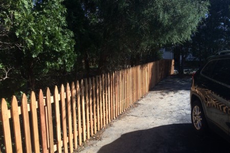 Wood fence